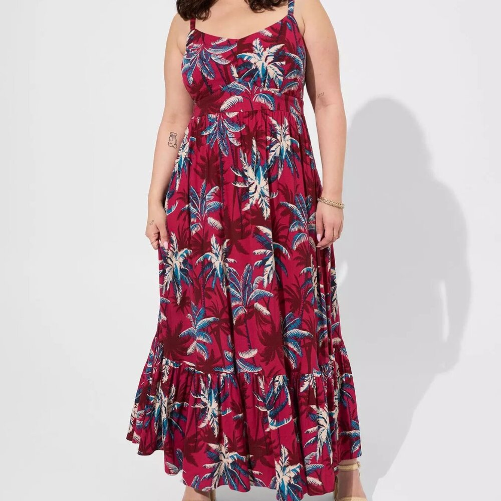 NWT Torrid Maxi Lenny Tiered Dress